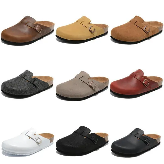 Birken Stock Ugly Shoes Cow Suede Leather Indoor Outdoor Mules Women Birken Cork Clogs Spring Autumn Warm Plush Shoes