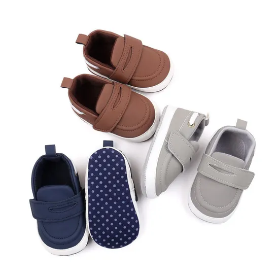 Fashion Trend Newborn Boy Shoes Hook Loop Cotton Sole Baby Boys Casual Shoes