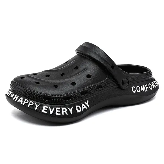 Wholesale Lady Happy Stylish Crocs Shoes Women Home Thick EVA Sole Sandals Men′s Anti-Slip Outdoor Slide Slipper