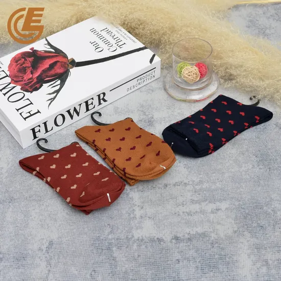 Qlm-127-1 Sock Custom Factory Jacquard Knit Cotton Wholesale Winter Socks