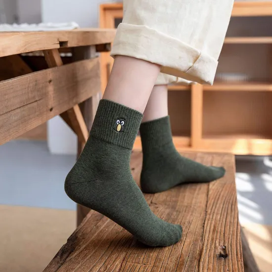 Winter Warm Cute Woman Funny High Quality Cotton Socks Happy Face Socks