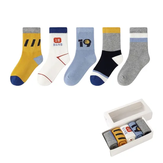 Anti Bacterial Breathable Skin-Friendly Kids Fashion Lovely Cute Cotton Boys Ankle Crew Soft Sock