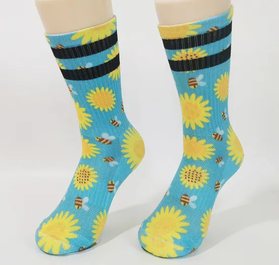 360 Mens Printed Socks Fashion Design Sublimation Custom 3D Printed Socks