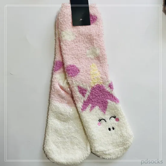Customized Ladies Fuzzy Sock Comfortable Warm Cosy Home Sock Floor Sock