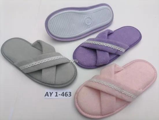 Blend Color Cross Band Spring Indoor Women Room Slippers