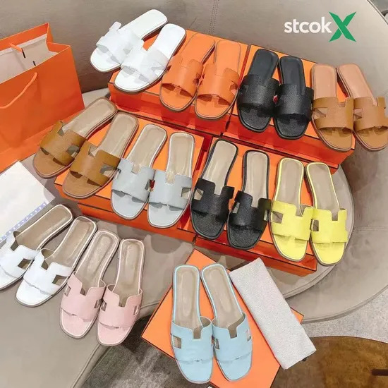 Designer Sandals Women Beach Slippers Genuine Leather Simple Brand Luxury New Classic