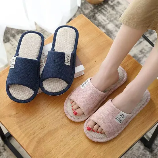 Soft Summer Home Cotton Linen Slipper Unisex Comfotable Slipper Sandal