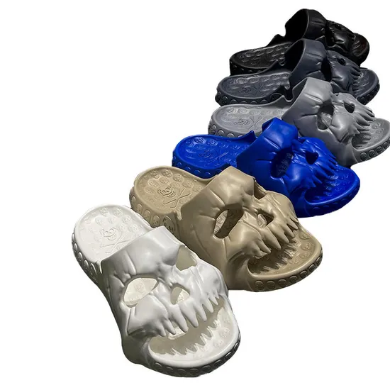 Summer Funny Unisex Adult Outdoor Halloween EVA Skull Slippers for Men Women