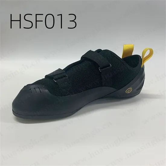 Gww, Tear Resistant Elastic Nylon Fabric Upper Climbing Shoe with Magic Tape Super Strong Grip Rubber Outsole Black Bouldering Shoe Hsf013