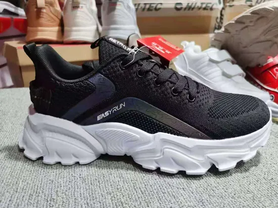 High Quality Men Comfortable Flyknit Upper Sport Stock Shoes