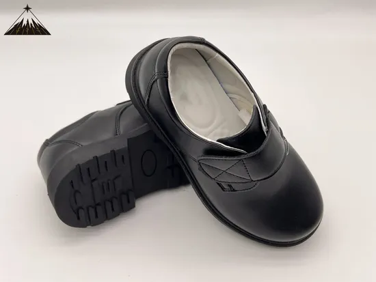 Black Children′s Boy′s Girl′s Lace-up School Uniform Shoes Comfort Oxford Dress Shoes
