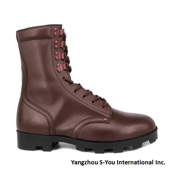 Brown Black Colour Cow Leather Army Style Military Style Boots High Quality