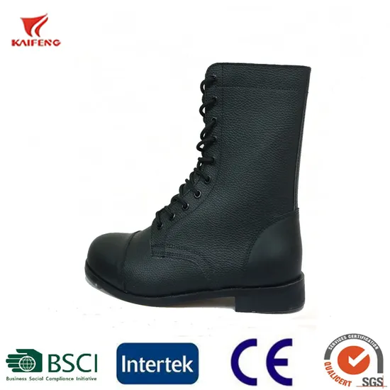 Saudi Arabia Army Style Embossed Leather High Cut Military Style Boots