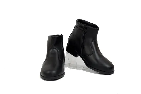 Short Uniform Military Style Boots Black