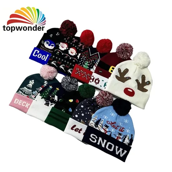 Wholesale and Customize Printing Beanie Hat Winter Hat Knit Hat Winter Cap Warm Cap in Many Designs
