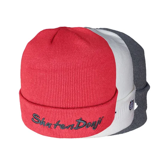 Custom Logo Knitted Winter Beanie Hats for Men and Women