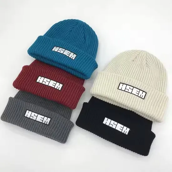 Trendy Acrylic Knitted Winter Hat for Outdoor Adventures