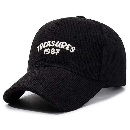 High Quality Fashion New Embroidered Corduvet Hat, Solid Color Baseball Cap, Outdoor Leisure Letter Cap, Cold Warm Hat