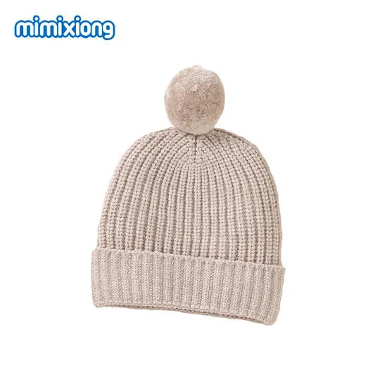Mimixiong New Arrivel Winter Hat Baby Warm Cute Knitted Hat Cap Beanie