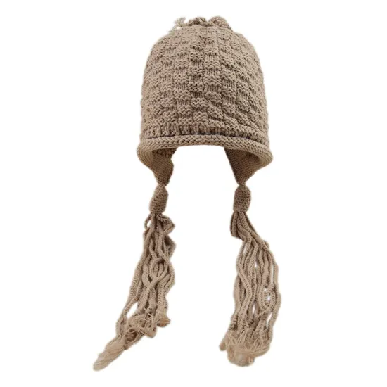Stylish Knit Sweater Hat with Trendy Tassel Design for Women