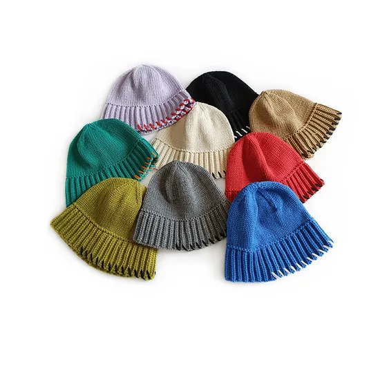 Custom High Quality Cotton Acrylic Soft Baby Beanie Hat