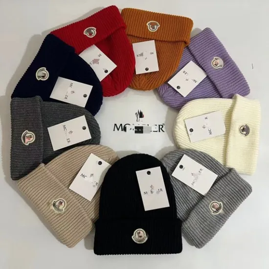 Wholesale Autumn Winter Hats Men Women Fashion Casual Curled Wool Letters Embroidered Warm Cold Knitted Hats