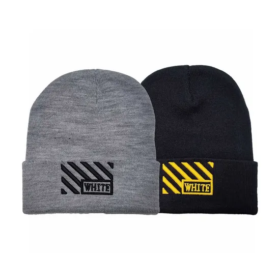 Custom Logo Acrylic Knit Recycled Beanie Winter Hats with Embroidered