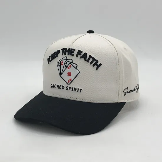 Custom 5 Panels Structured Baseball Cotton Hats Outdoor Hats