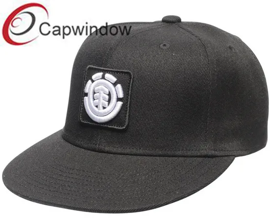 Black Hip-Hop Fashion Snapback Cap with Embroidery Patch (01207)