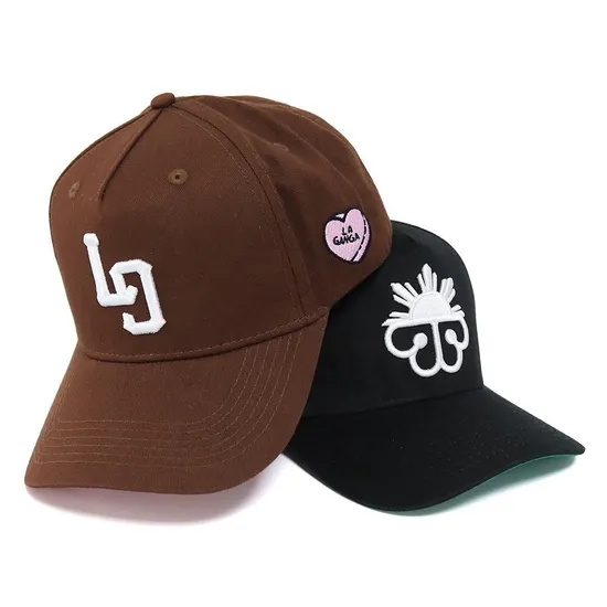 Customized Professional 5 Panel 100% Cotton Fashionable Adult Soft Curved Brim 2 Tone Plastic Sports-Cap