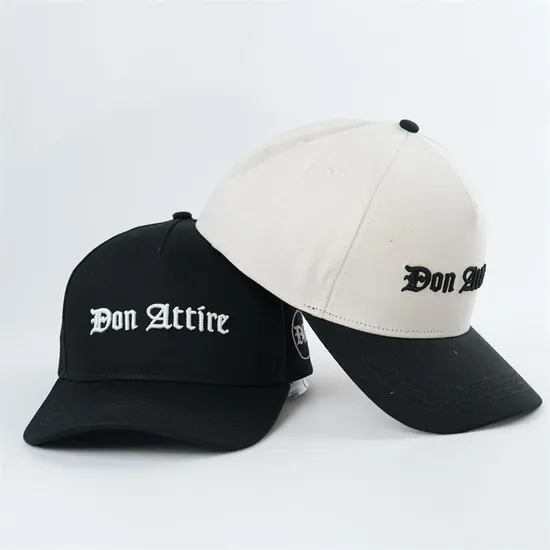 Custom 5 Panel Structured Baseball Hats Embroidery Logo 5 Panel Caps