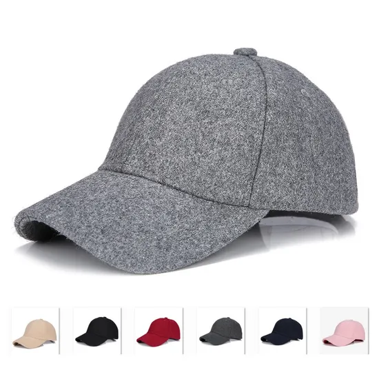 Custom Wool Outdoor Golf Sport Baseball Cap Trucker Cap