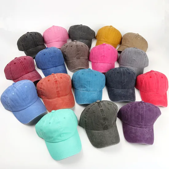 Custom Washed Unstructured Dad Hat Embroidery Cotton Dad Hat