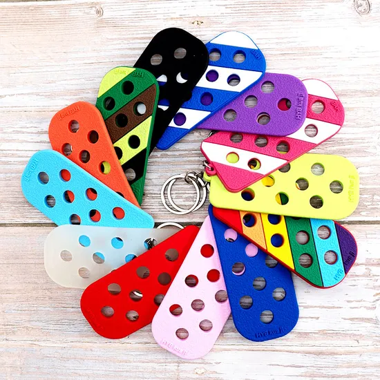 Wholesale Custom Creative PVC Keychain with Holes DIY Clog Charms Keychains