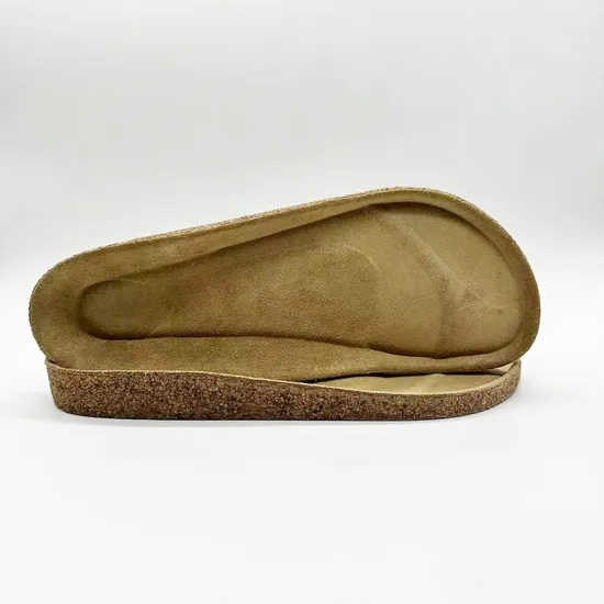 Hot Sale Briken Cow Leather Surface Latex Cork Shoe Sole for Sandal