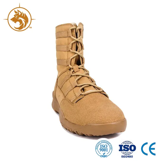 Suede Leather Uniform Tactical Desert Boots Military Style Tan Boots Breathable