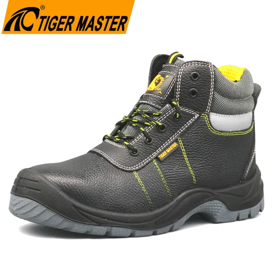 Oil Water Resistant Anti-Slip Steel Toe Prevent Puncture Industrial Leather Safety Boots