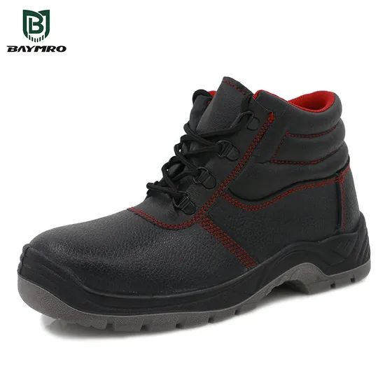 PPE Supplier Cow Leather Steel Toe Cap Work Safety Shoes for Men