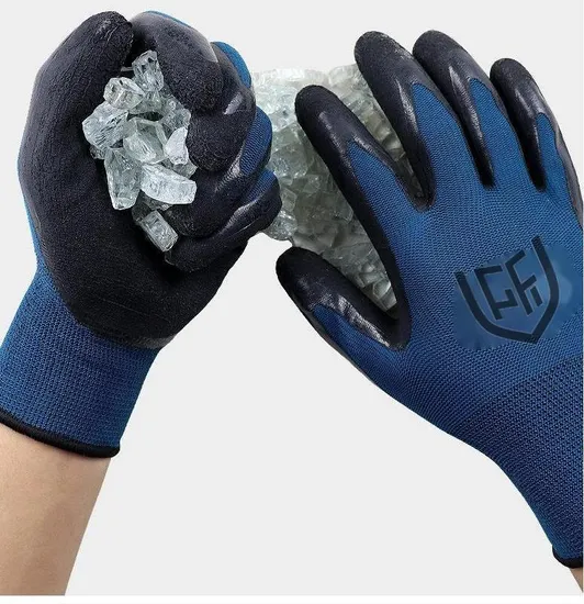 Comfortable 15g Nylon and Spandex Liner Latex Foam Garden Working Hand Gloves