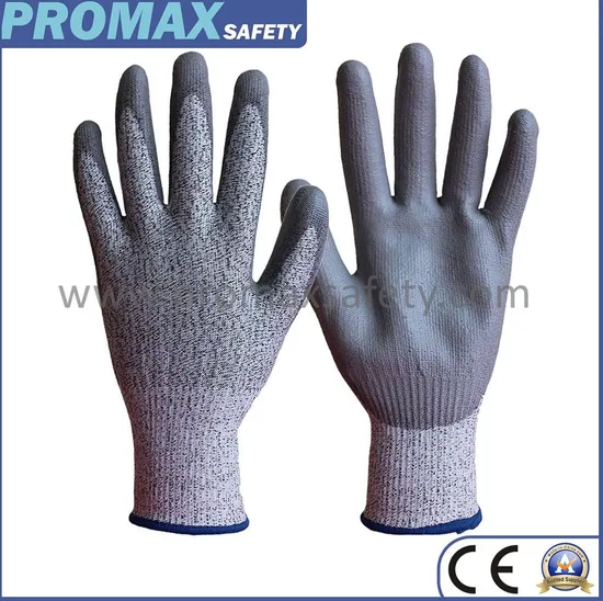 ANSI A7 Hppe and Glass Fiber Industrial Seamless Working Cut and TPR Anti Impact Resistant Hand Protection Work Safety Labor Gloves with PU Nitrile Sandy Coated