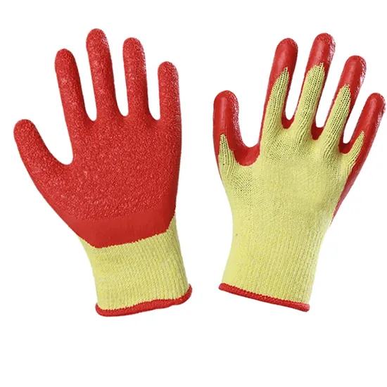Men Heavy Duty Industrial Construction Safety Gloves Anti High Temperature Anti Slip Work Glove Red Latex Coated Working Gloves