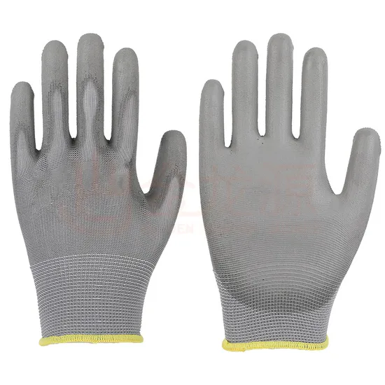 13 Gauge Polyester PU Coated Gloves with CE Certificate