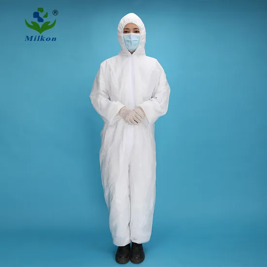 Overall Disposable Against Liquid Splashes SMS Protective Workwear Safety Coverall Cleanroom Coverall