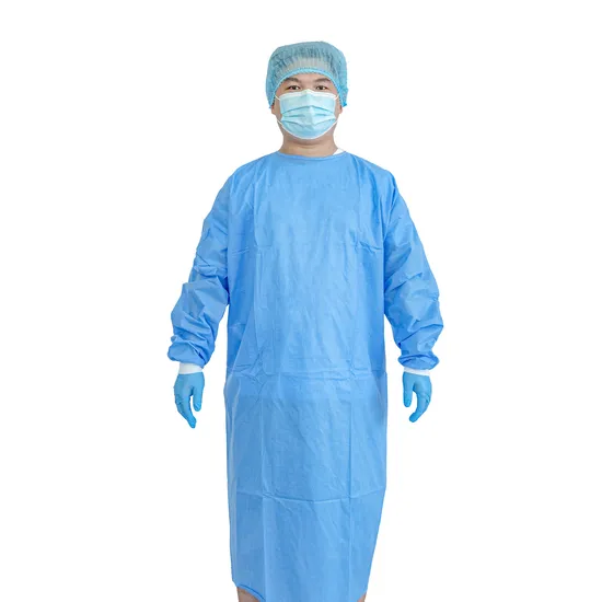 Ultrasonic Heat Welding Non-Sterile Four Belts Disposable Surgical Aprons/Gown SMS40GSM