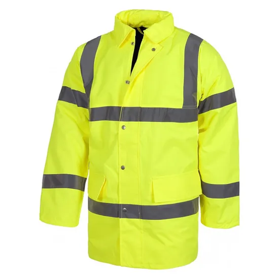 Customize Outdoor Reflective Winter Workwear Windproof Waterproof Quilted Hi Vis Safety Work Jacket