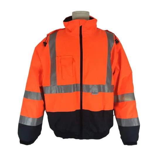 Outdoor Waterproof Reflective Safety Detachable Sleeves Adjustable Hoodie Raincoat Hi Vis Safety Workwear Jacket