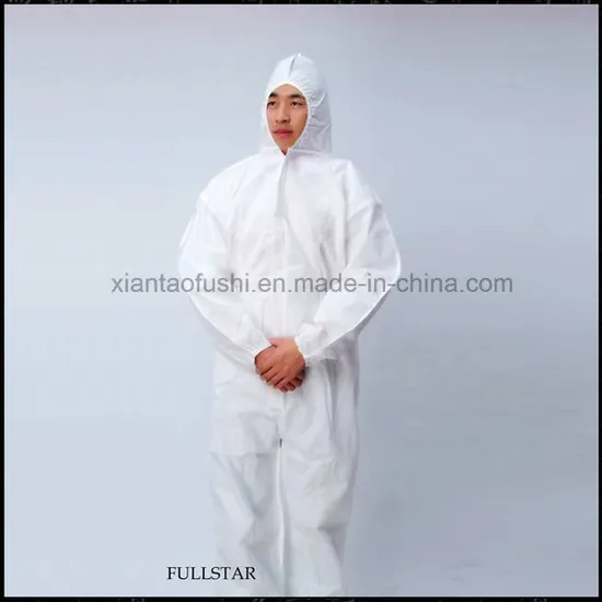 EU Standard Type 5, Type6, Disposable Non Woven Microporous SMS of Coverall& Protective Clothing with Good Air Permeability.