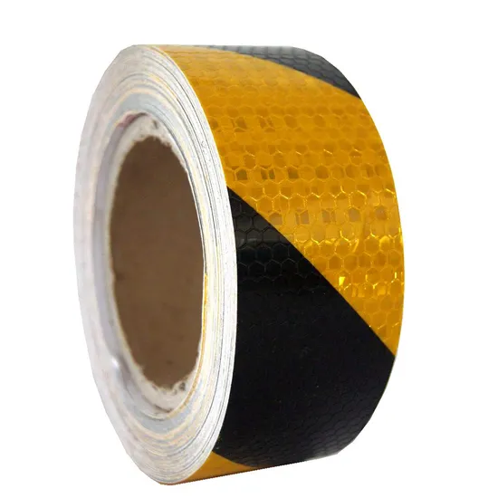 PVC Honeycomb Reflective Film Conspicuity Warning Tape with Striped Print for Truck Safety Sign