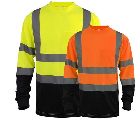 Custom High Visibility Reflective Safety T Shirt with Short Sleeves for Men