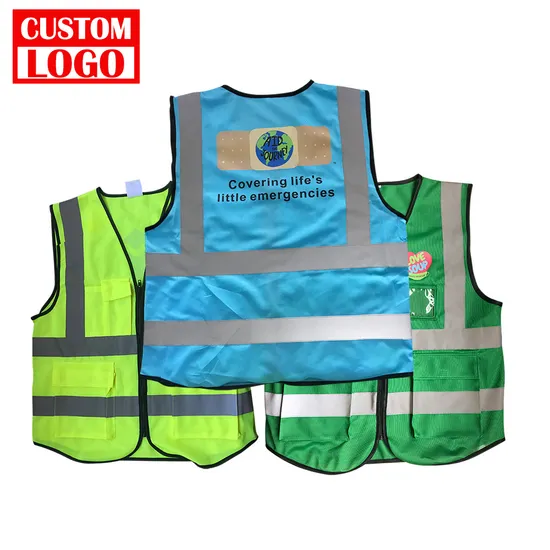 Custom Print High Quality Breathable High Visibility Reflective Safety Straps Vest